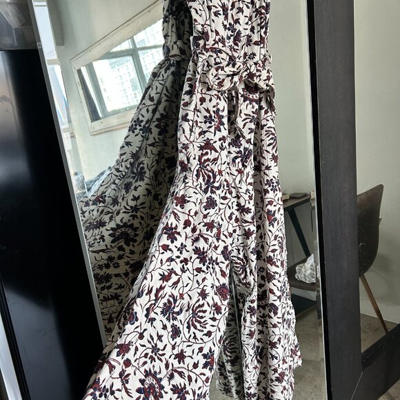Ulla Johnson Floral Jumpsuit in Burgundy and White - Picture 5 of 13